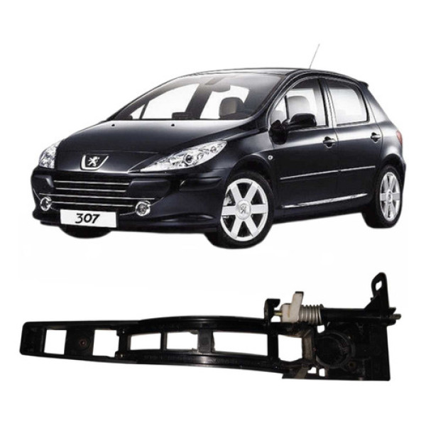 Base Maçaneta Dianteira Direita Peugeot 307 2006 Á 2012