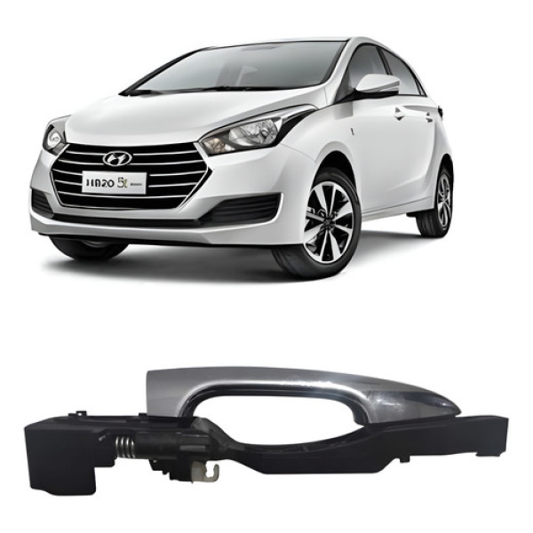 Maçaneta Externa Traseira Esquerda Cromada Hb20 Hatch Sedan