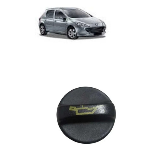 Tampa Óleo Motor Peugeot 307 Citroen C4 2007 A 2012 Preto