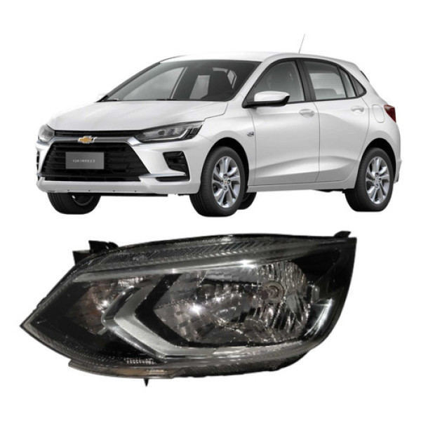 Farol Esquerdo Gm Onix  S/ Led 2020 Á 2024 C/detalhe