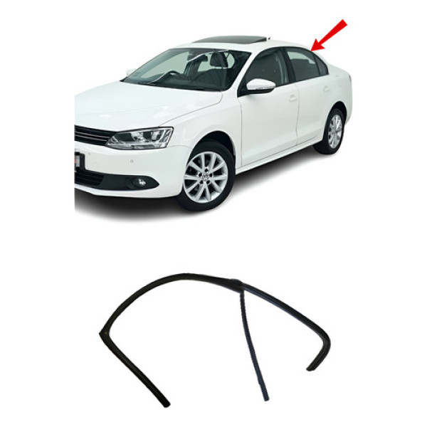 Borracha Moldura Vidro Jetta Porta Tras. Esq 2011 12 13