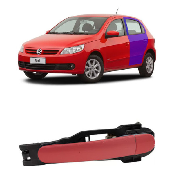 Maçaneta Externa Porta Traseira Esquerda Vw Gol G5