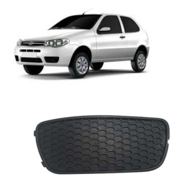 Moldura Farol Milha Direito Palio Siena 2004 Usado Preto Direito