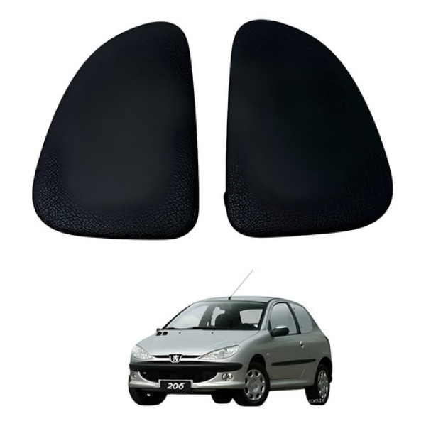 Par Tampa Lateral Do Painel Peugeot 206 2005 2008