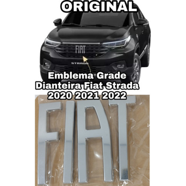 Emblema Grade Dianteira Fiat Strada 2020 2021 2022