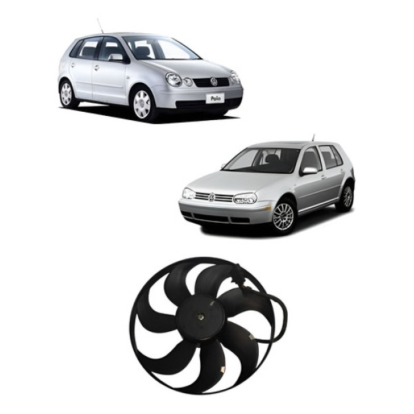 Motor E Ventoinha Radiador Polo 1.6 8v Flex 2004 2005