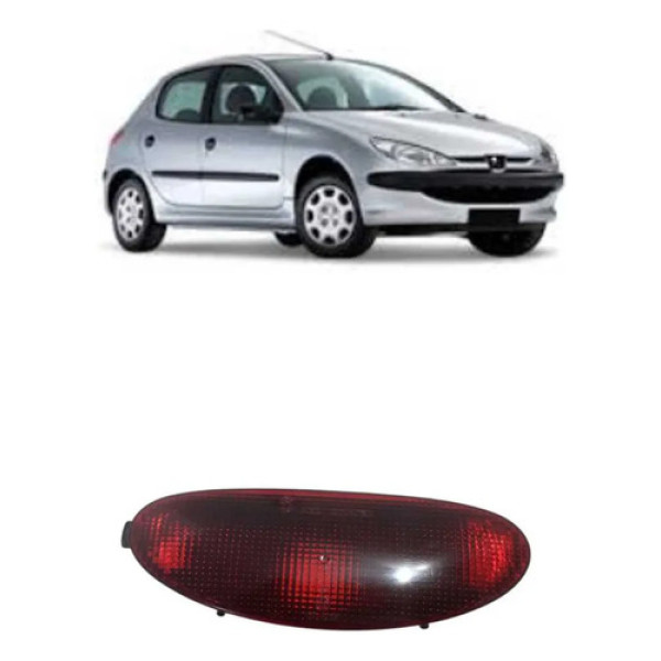 Lanterna Neblina Parachoque Traseiro Peugeot 206 1998 2009 Ambos Lados Vermelho