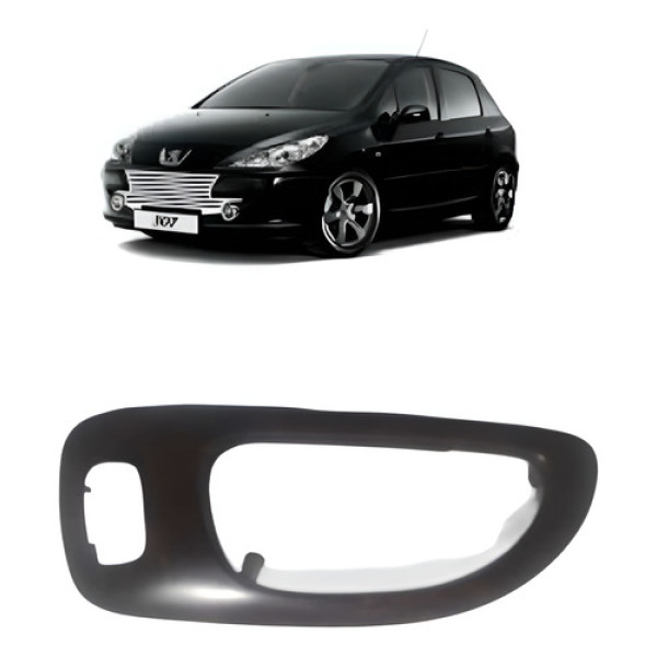 Moldura Maçaneta Peugeot 307 Traseira Direita 09/10 Marron