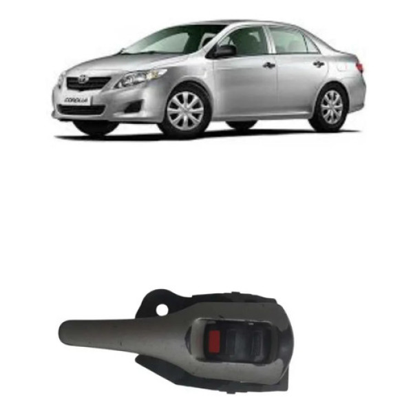 Maçaneta Porta Interna Esquerda Toyota Corolla 2009/2013 Prata Dianteira/traseira