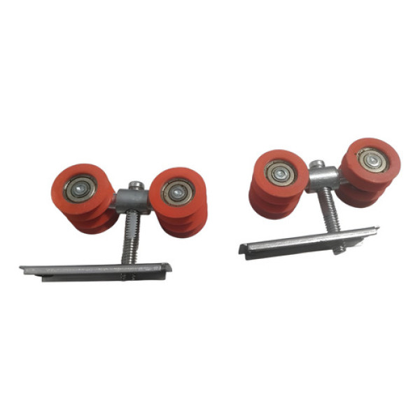 Roldana 4 Rodas Trilho Côncavo Para Porta Madeira Kit 2 Unid