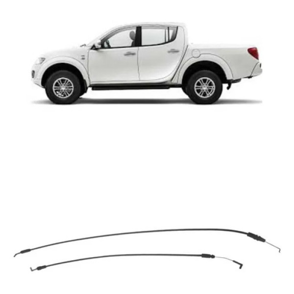 Par Cabo Fechadura Dianteira  Interna L200 Triton 2008