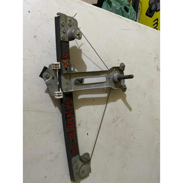 Máquina De Vidro Manual Traseira Direita Sandeiro 2011