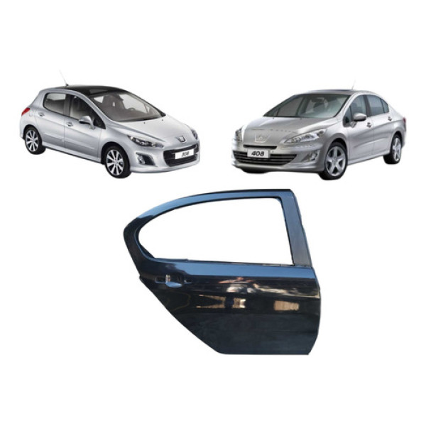 Porta Traseira Direita Peugeot 408 2011 Á 2014
