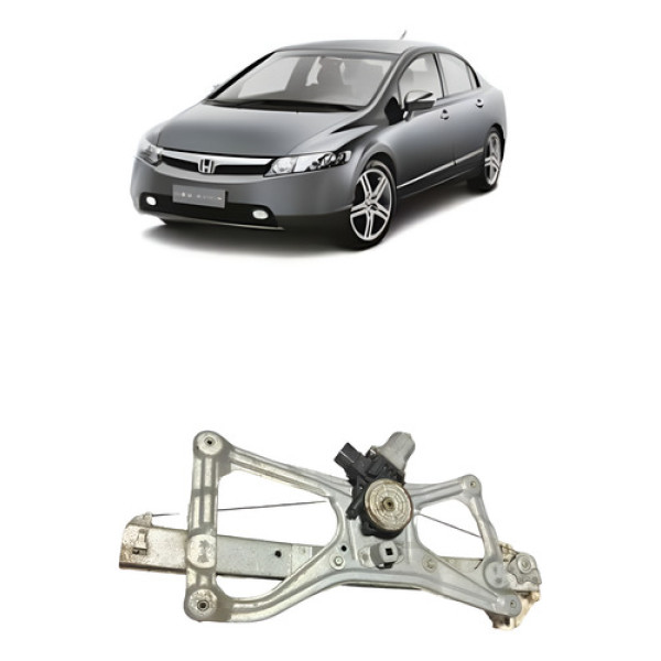 Maquina Vidro Dianteiro Direito Honda Civic 2008 2009 2010
