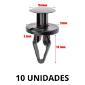 Kit 10 Presilhas Do Parabarro Parachoque Onix Spin Prisma