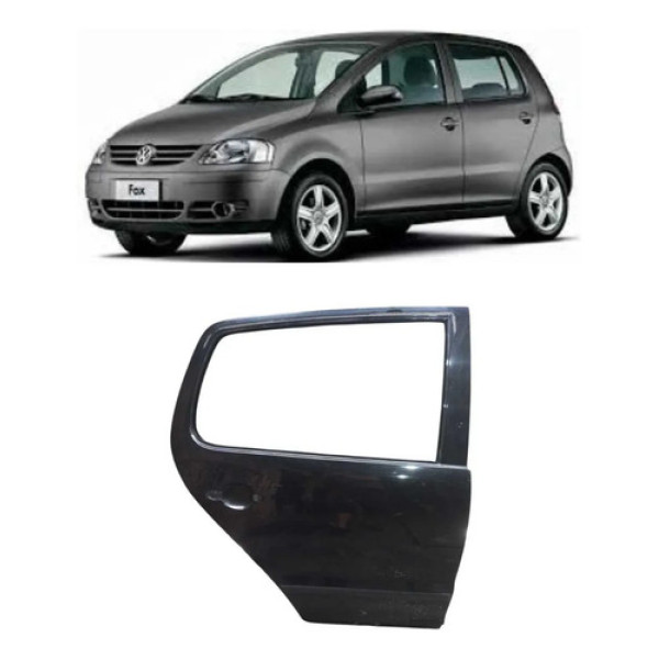 Porta Traseira Direita Volkswagen Fox 2006/2008 Original Traseira Preto