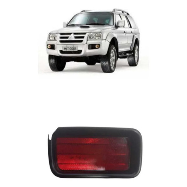 Refletor Olho Gato Parachoque Esquerdo Pajero Sport Detalhe Preto