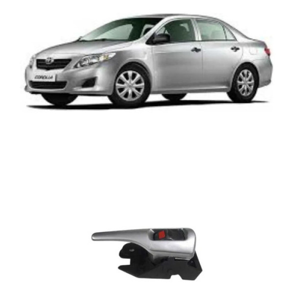 Maçaneta Porta Interna Esquerda Toyota Corolla 2009/2013 Prata Dianteira/traseira