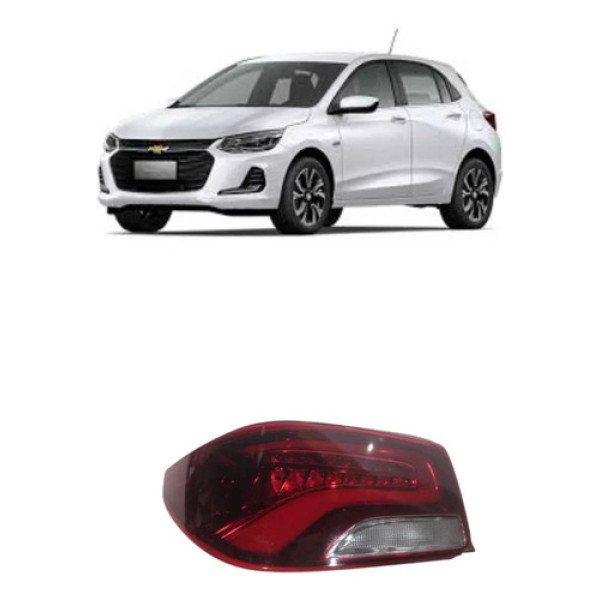 Lanterna Traseira  Esq.chevrolet Onix Hatch  20/24 C/detalhe Esquerdo/motorista Vermelho