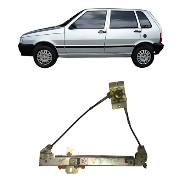 Máquina Vidro Traseiro Esquerdo Fiat Uno 98