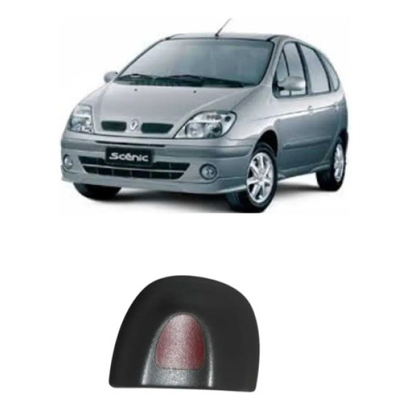 Botão Pisca Alerta Renault Scenic 2001/2006 Original Prata