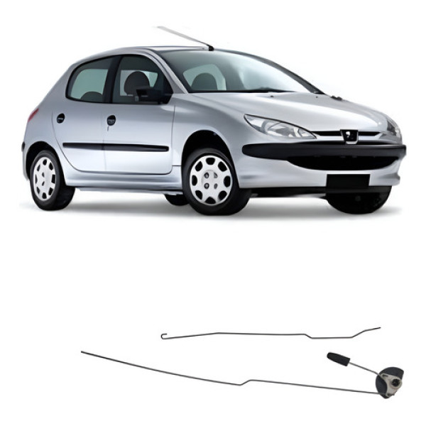 Par Hastes Pino Trava Porta Tras Direita Peugeot 206 2002