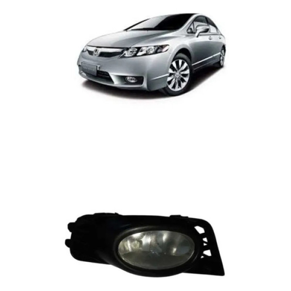 Farol De Milha Esquerdo Honda New Civic 2009/2011 Branco