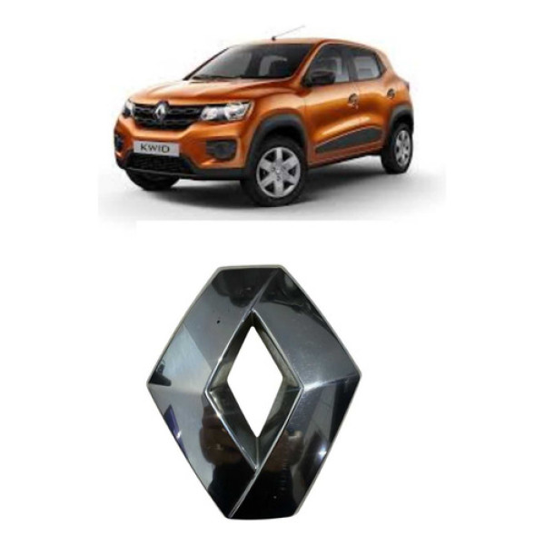 Emblema Dianteiro Renault Kwid 2017 A 2021 Original Prateado