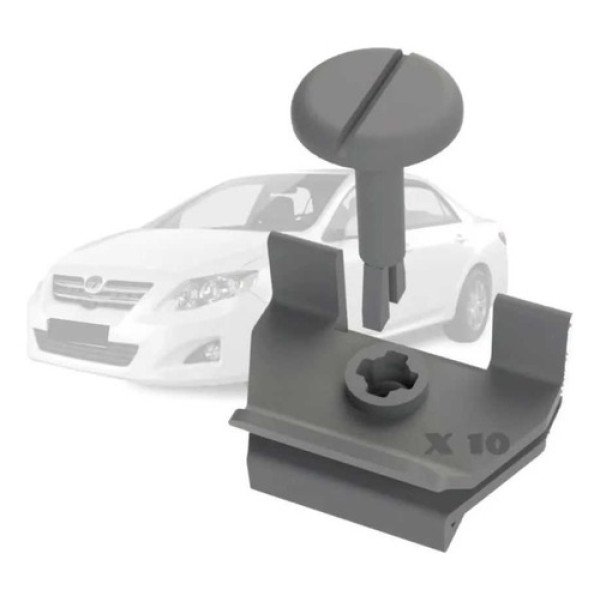 Grampo Presilha Do Parabarro Toyota Prius 2015 2019 Kit 10