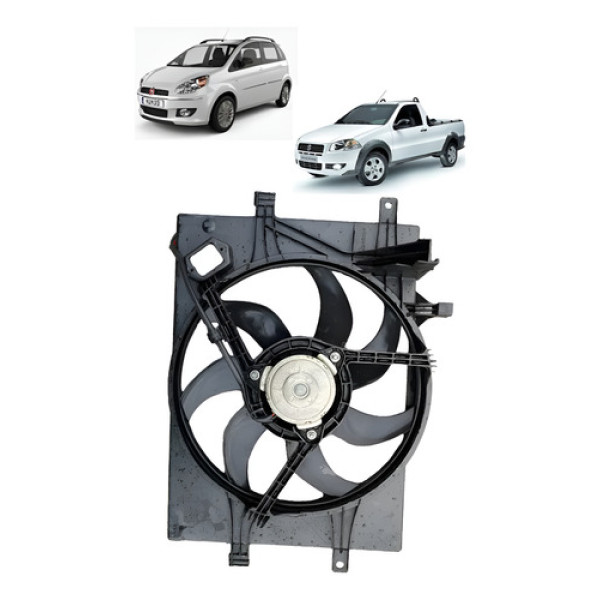 Ventoinha Radiador C/ Ar Strada 1.4 8v Fire 2010 C/detalhe