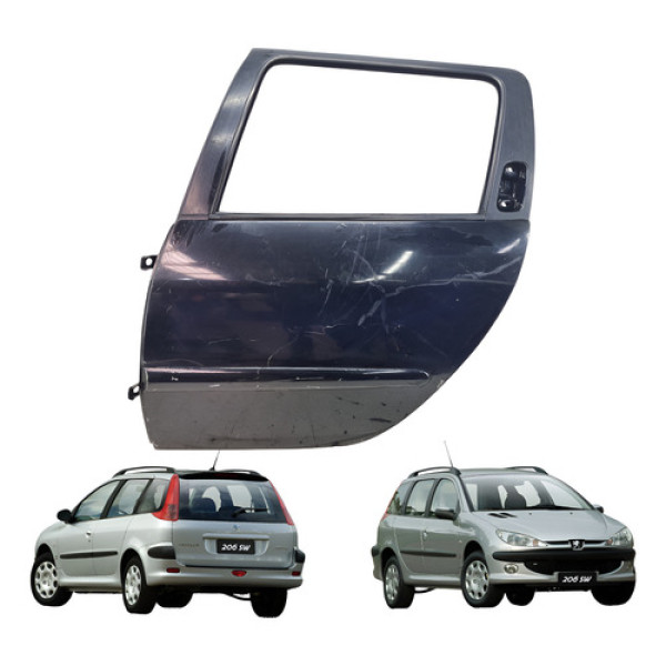 Porta Peugeot 206 207 Sw 2006 2013 Traseira Esquerda Usado