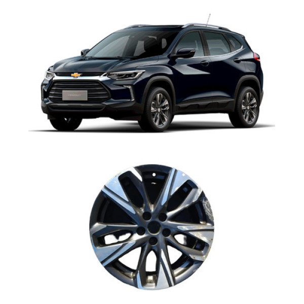 Roda Liga Leve Aro 17 Preta Diamantada - Tracker Gm 26233367