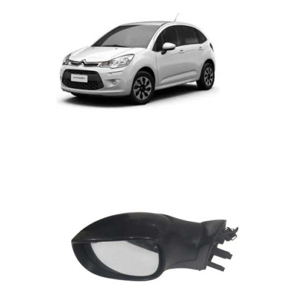 Retrovisor Esquerdo Elétrico Citroën C3 2003/2012