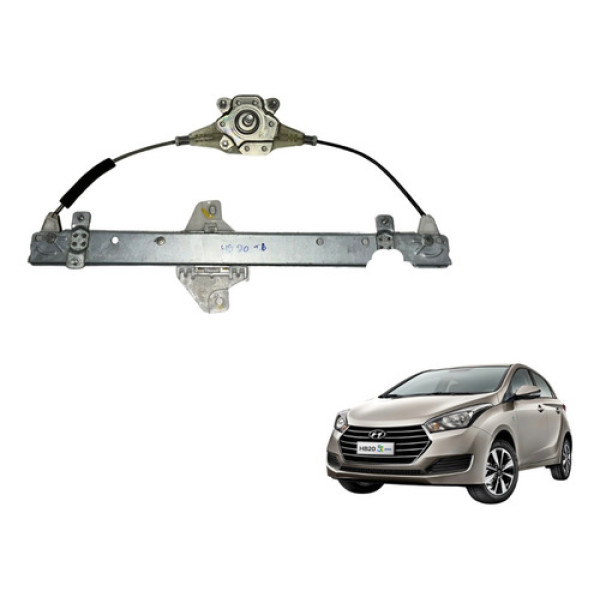 Máquina De Vidro Manual Hyundai Hb20 13/19 Traseira Direita