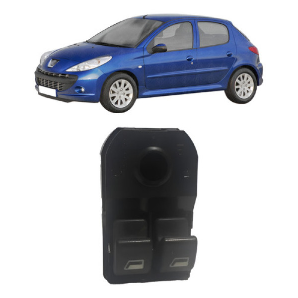 Botao Vidro Diant. Esq. Duplo Peugeot 206/207 Original