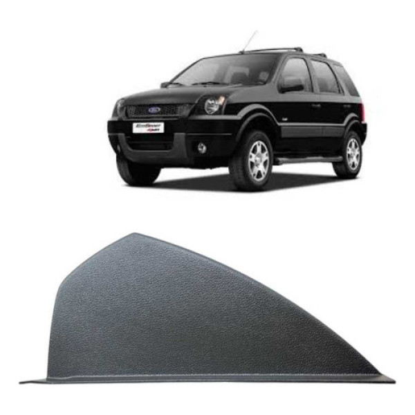 Acabamento Esquerdo Painel Ford Ecosport 2003/2007 Preto
