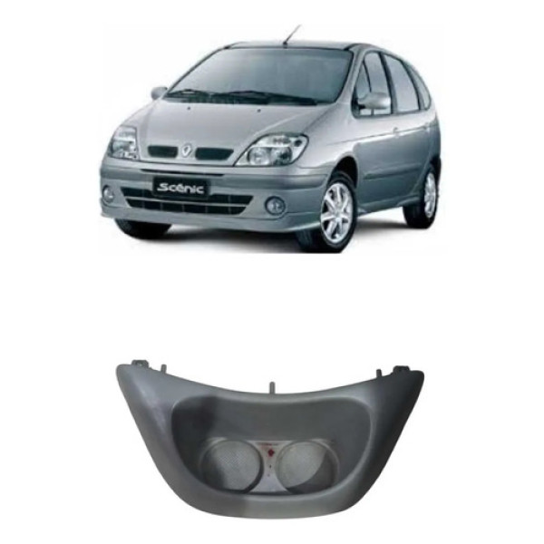 Porta Copos Console Central Renault Scenic 2005/2007 Orig. Prata