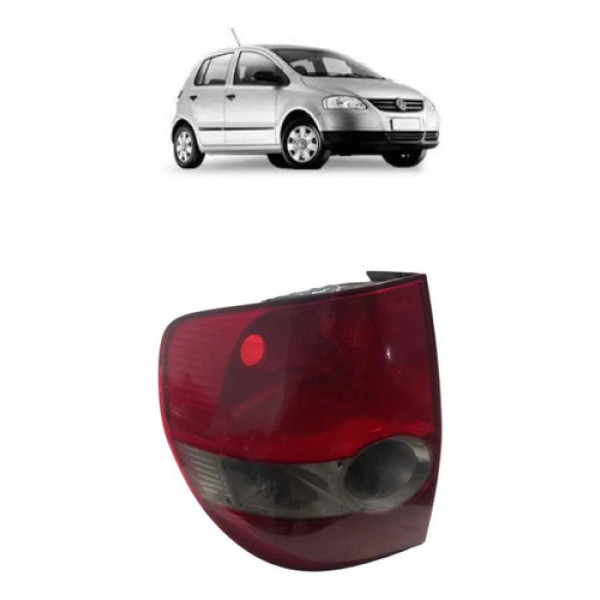 Lanterna Traseira Esquerda Volkswagen Fox 2006 Esquerdo/motorista Vermelho