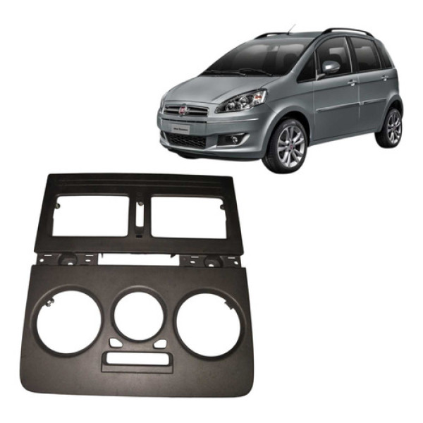 Moldura Painel Central Fiat Idea Cinza Com Detalhe