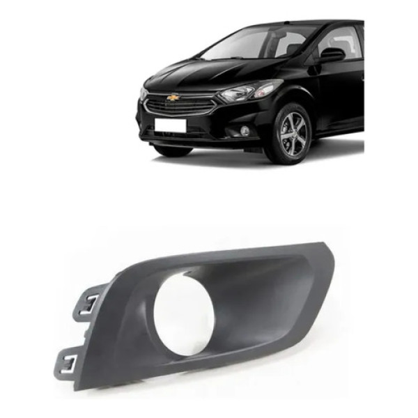 Moldura L/d Parachoque Onix Prisma C/furo Farol Milha 17/20