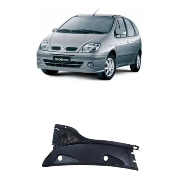 Grade Churrasqueira Parabrisa Esquerdo  Renault Scenic 2005 Prata Brilhante