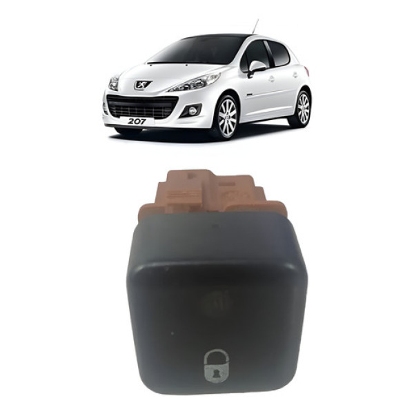 Botão Trava Porta Peugeot 207 2009 Passion Original