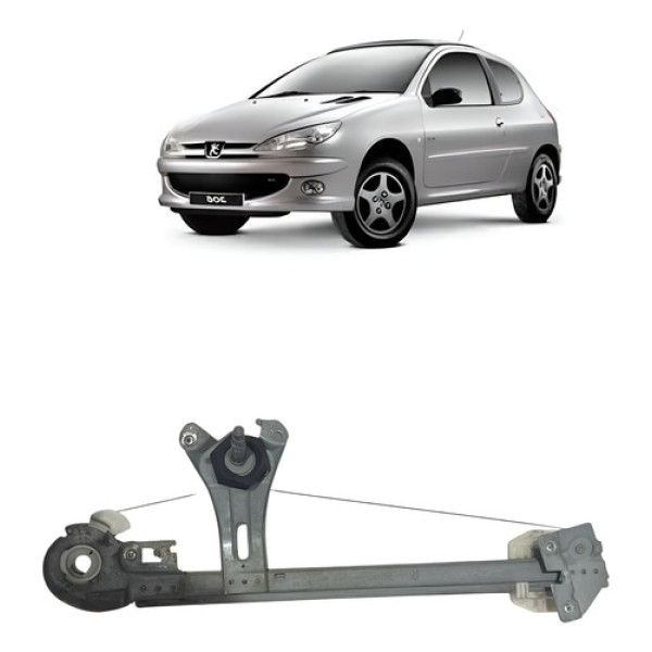 Máquina Vidro Manual Traseira Esquerda Peugeot 206 2005 Orig