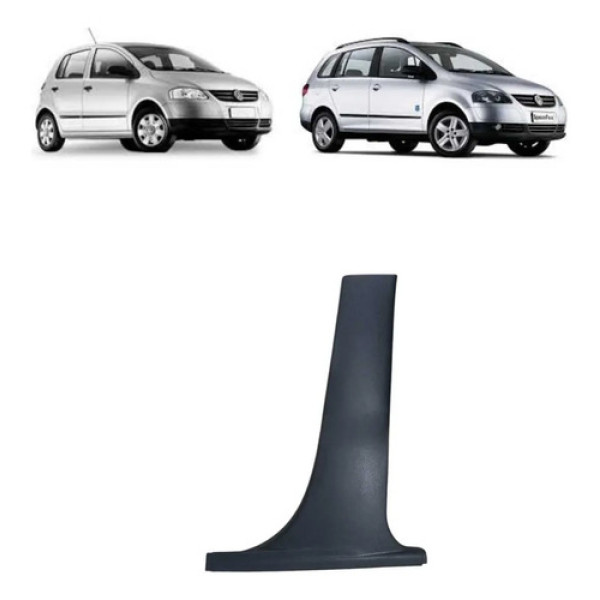 Acabamento Coluna Direito Volkswagen Fox 2006 Cinza Original