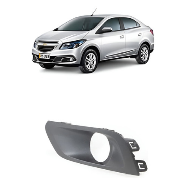 Moldura Esquerdo Farol Milha No Parachoq Prisma 2017 A 2019