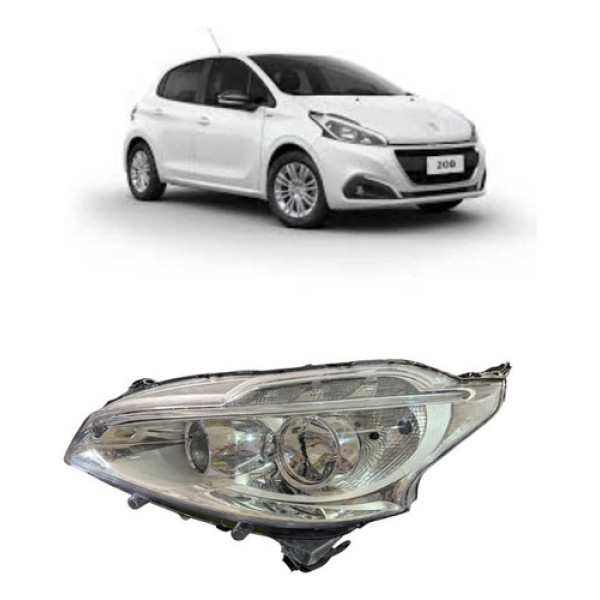 Farol Lado Esquerdo Peugeout 208 2015 2016 2017 Led