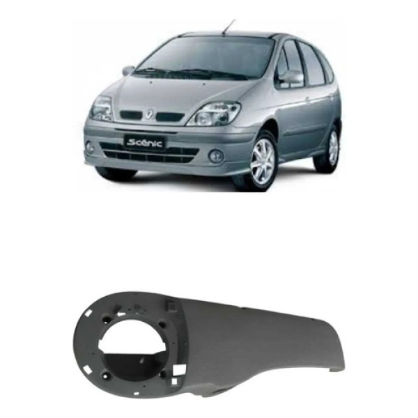 Acabamento Moldura  L/e Porta Objetos Renault Scenic 05/07 Cinza