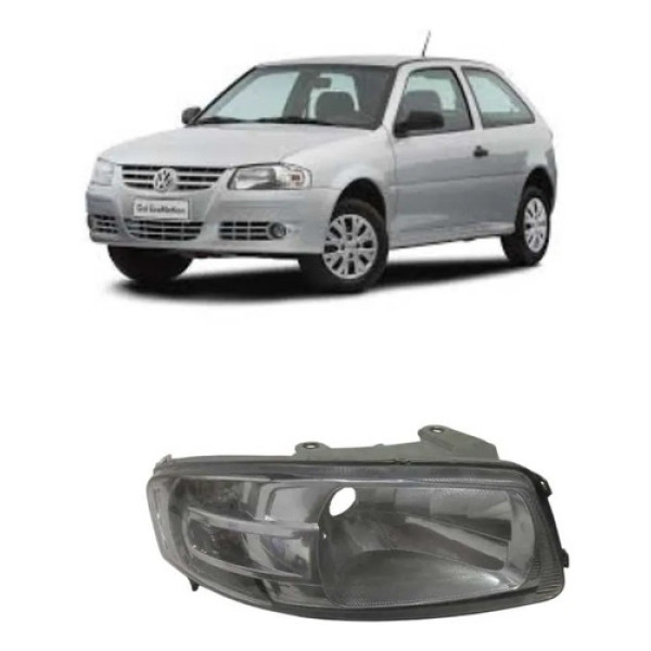 Farol Dianteiro Gol Direito G4 2006 /2009 Cinza (c/detalhe) Direito/passageiro