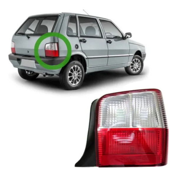 Lanterna Traseira Uno 2004 2005 2006 2007 2008 2009 2010 201 Direito/passageiro