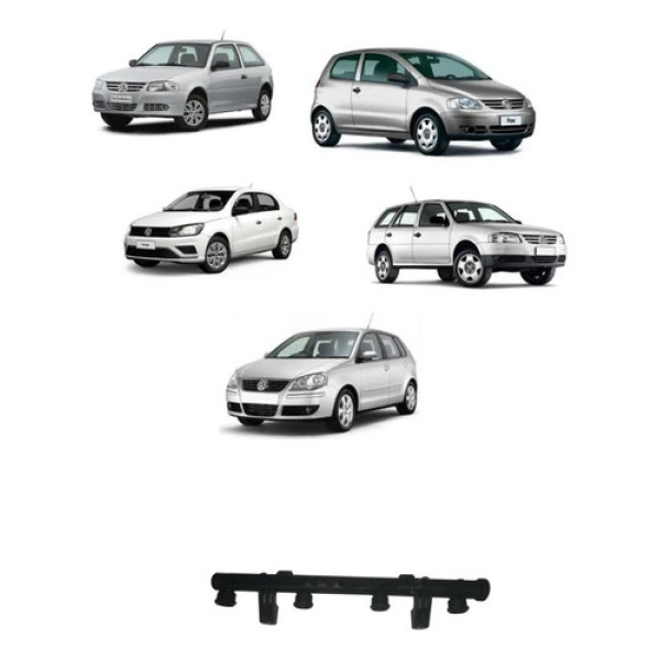 Flauta Bico Injetor Vw Gol Fox Voyage  1.0 1.6 8v 2005/2016